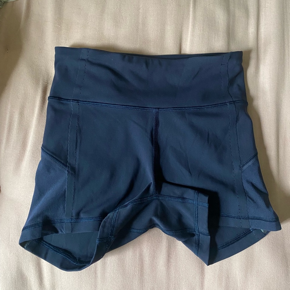 Navy Blue Lululemon Biker Shorts